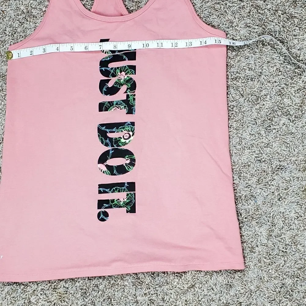 Nike Dry Fit Pinkish Orange & Black Atheletic Tank Top